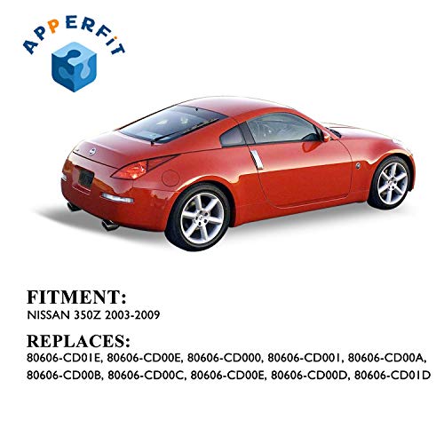 APPERFiT Exterior Door Handle Right Passenger Side for 350Z 2003 2004 2005 2006 2007 2008 2009 Replaces 80606-CD01E, 80606-CD00E - Image 3