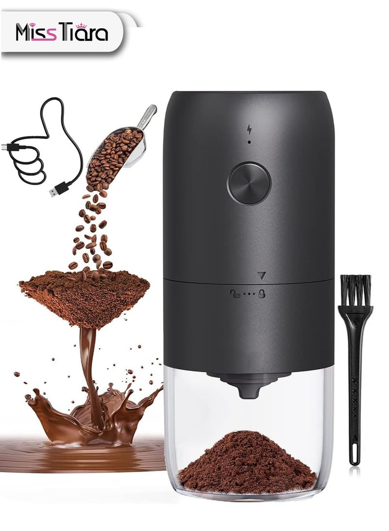 MissTiara V60 Burr Coffee Grinder with 40 Adjustable Settings & 35g Capacity, 1800mAh Rechargeable Coffee Bean Grinder with Conical Ceramic Burr, for Travel, Camping, Office, Espresso, etc  - Image 1