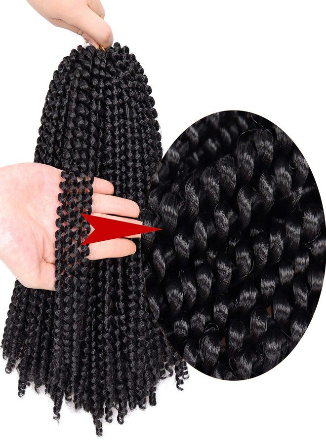 Liyate 6 Packs Spring Twist Braiding Hair Spring Twists Twist Hair Synthetic Fiber Fluffy Twist Crochet Braids Low Temperature Twist Crochet Hair for Women Braiding Hair(10inch,1B) - Image 5