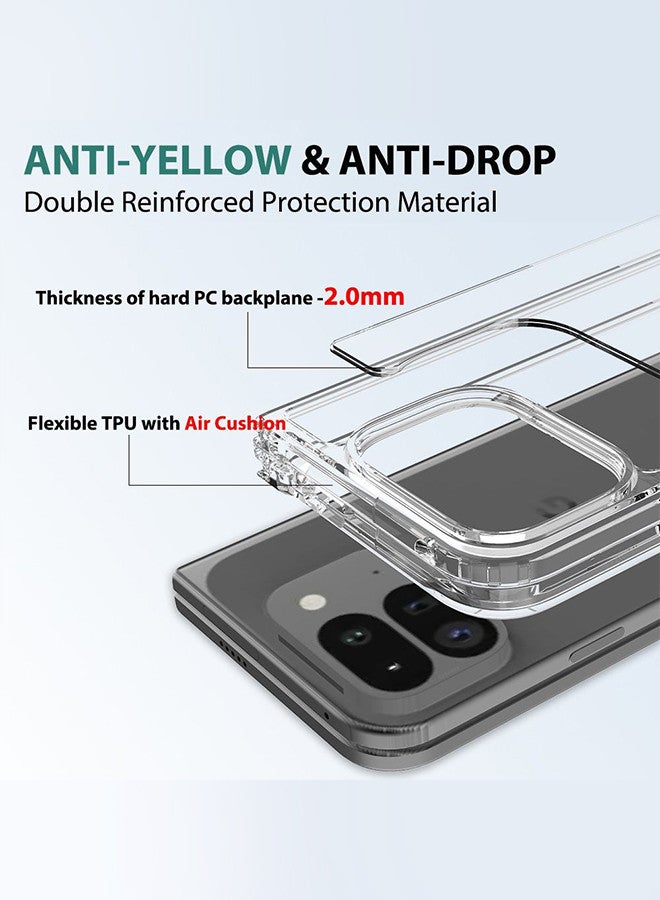 CATANES (for Google Pixel 9 Pro Fold 2024/Pixel Fold 2 2024) Case Lightweight Soft Clear Shock Resistant Anti-Yellowing Anti-Fingerprint Cover - Image 5