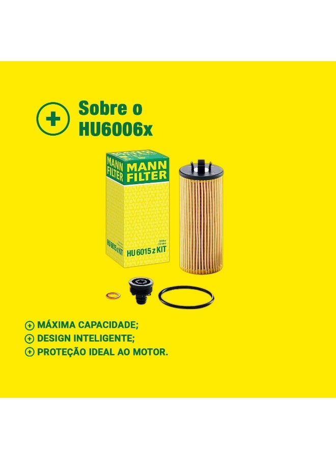 MANN FILTER MANN-FILTER HU 6015 z KIT Oil filter Oil filter set with gasket/gasket set - Image 3