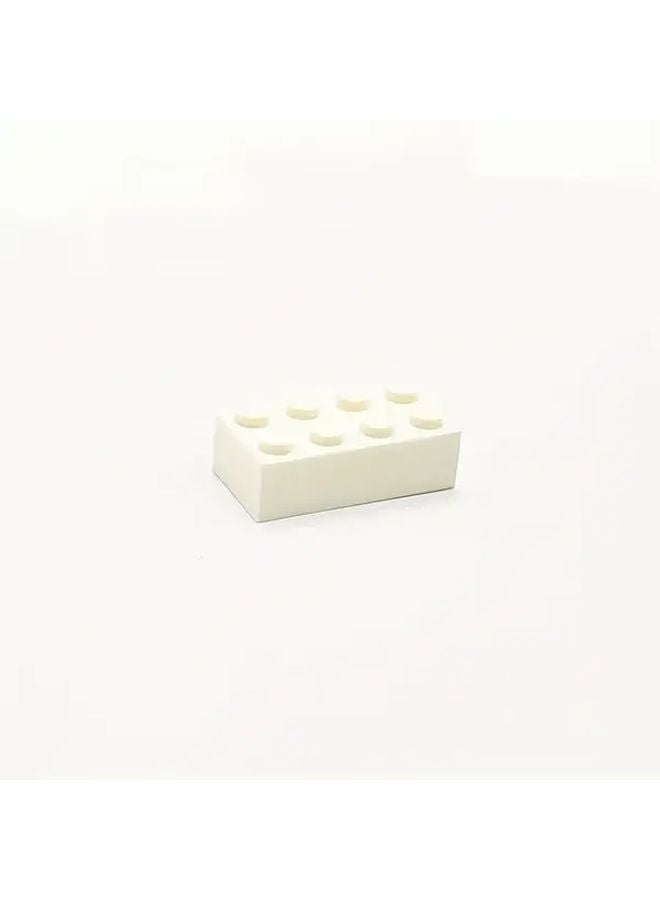 White Creative DIY Building Blocks 30pcs Compatible with 3001 High Brick 2x4 Hole Small Particle Block - Image 1