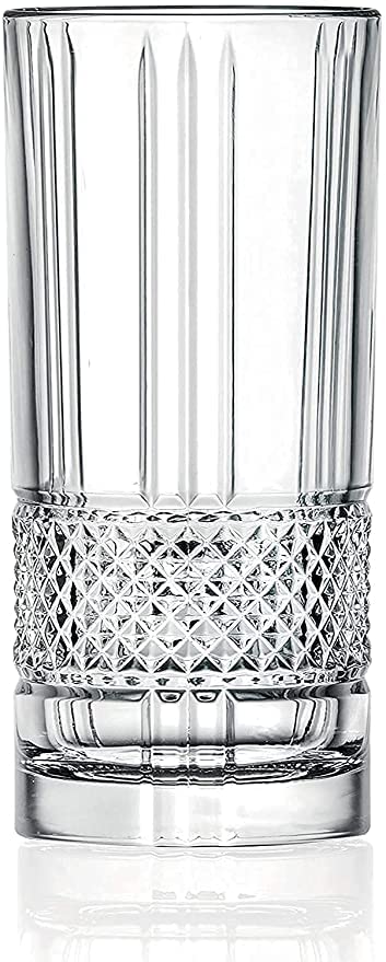 VILON Italian Premium Juice and Water Glasses Set of 6 Transparent, Drinking Water Glasses Stylish and Crystal Square Highball Glasses for Water, Juice and Cocktails (Long Elegant 300ML) - Image 3
