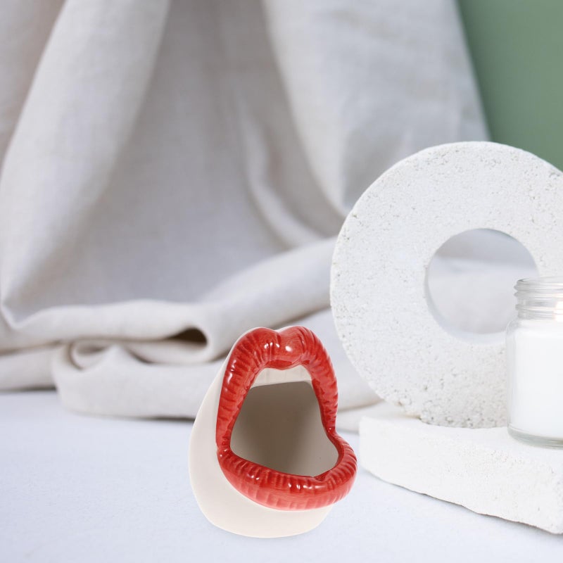 Creative Red Lips Ceramic Ashtray Big Mouth Cigarette Ash Holder Desktop Home Office Decoration - Image 5
