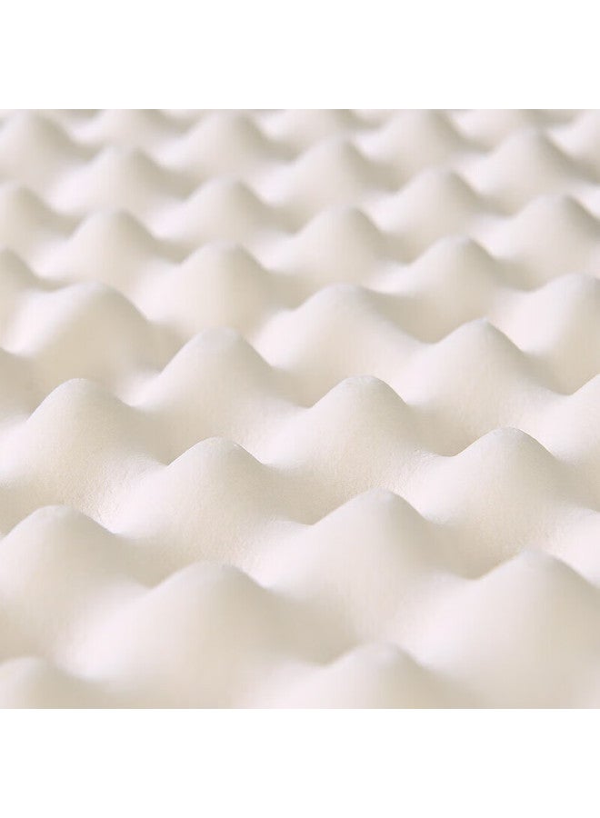 فوانا (ماركة) وسادة Fuanna Home Textile من اللاتكس، نواة وسادة لاتكس مستوردة من تايلاند، وسادة عنقية للنوم العميق، مجموعة من اثنتين، 57*35 سم - Image 1
