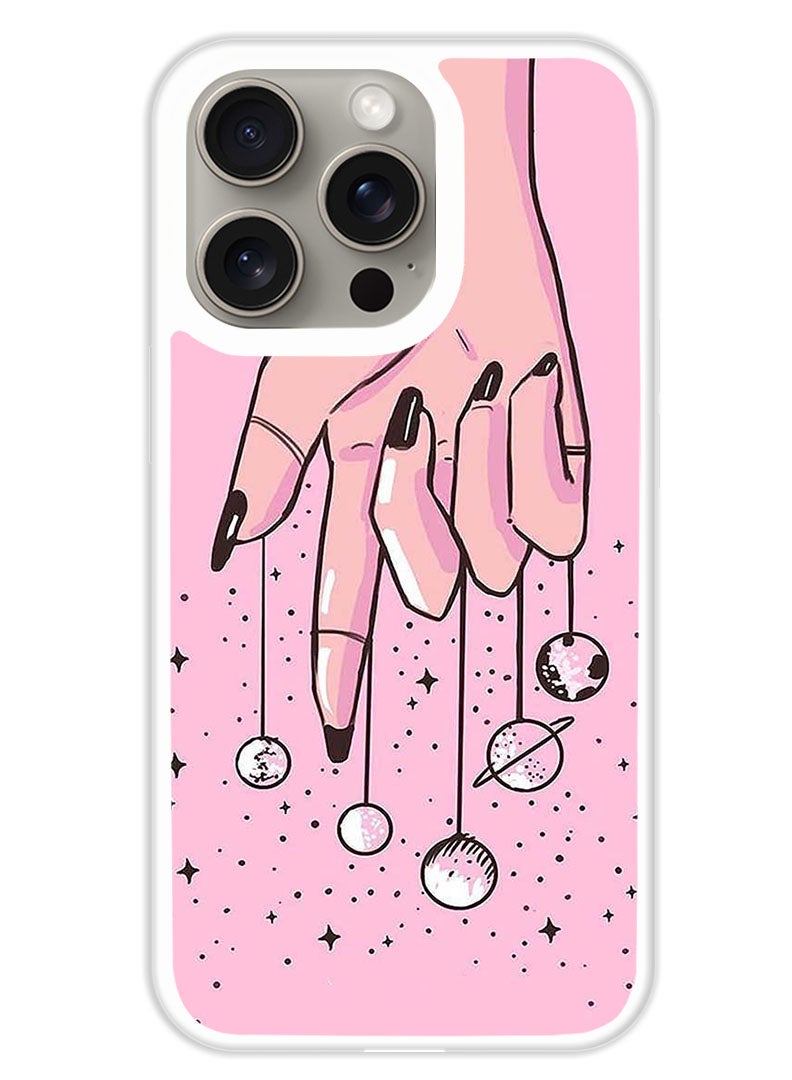 Theodor Protective Case Cover For APPLE IPHONE 15 Pro Max Planets Imagination  (White Bumper) - Image 1