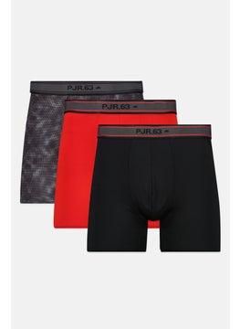 Pajar Men 3 Pack Brand Logo Boxer Brief, Black  - Image 1