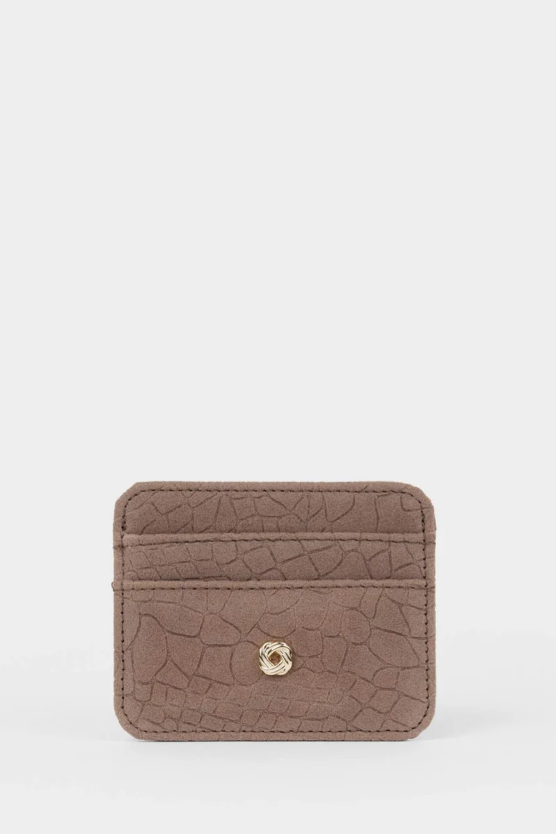 ديفاكتو Woman Suede Business Card Wallet