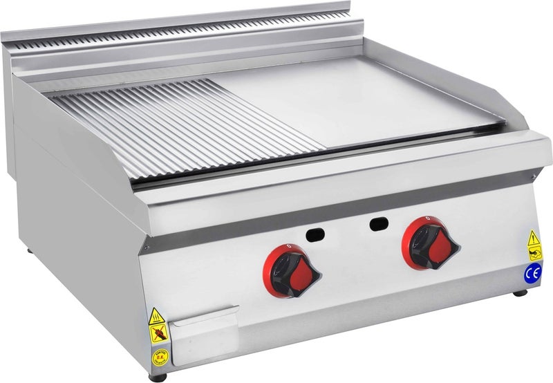 CSA Inox Karacasan Industrial 700 Series Countertop Natural Gas Semi Channel Grill  - Image 2