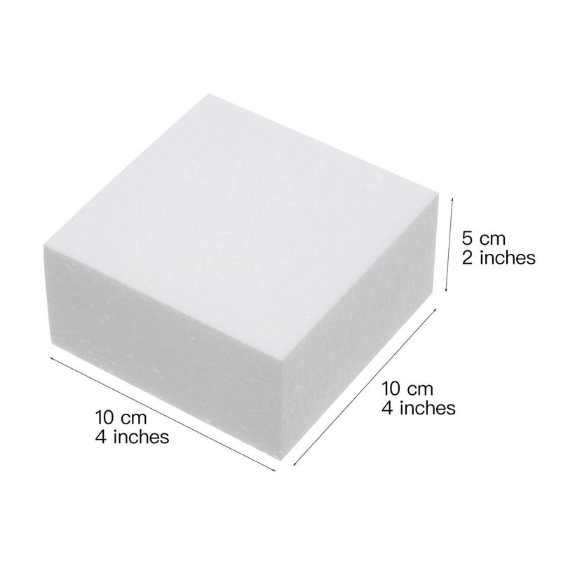Crafare 4X4X2 Inch Craft Foam Blocks 12 Pack Polystyrene Foam Square Blocks for School Art Modeling Projects Sculptures,Floral Arrangements Wedding Table Centerpieces - Image 2