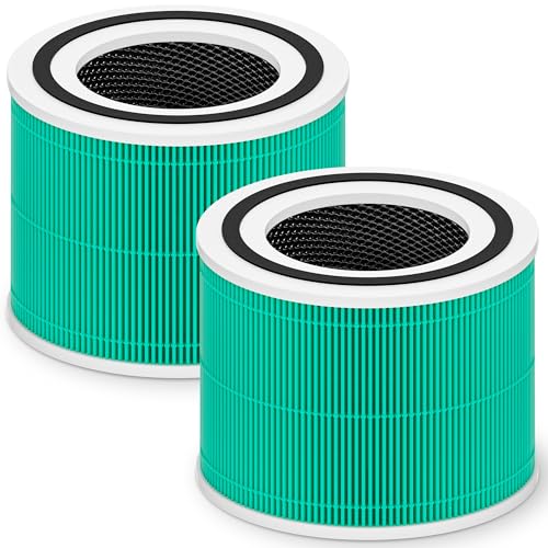 فلتر استبدال ماص السموم Core 300 لجهاز تنقية الهواء LEVOIT Core 300 Core 300P Core 300S Vortex 3 في 1 H13 HEPA عالي الكفاءة مع فحم نشط Core 300RFTX عبوة 2 خضراء