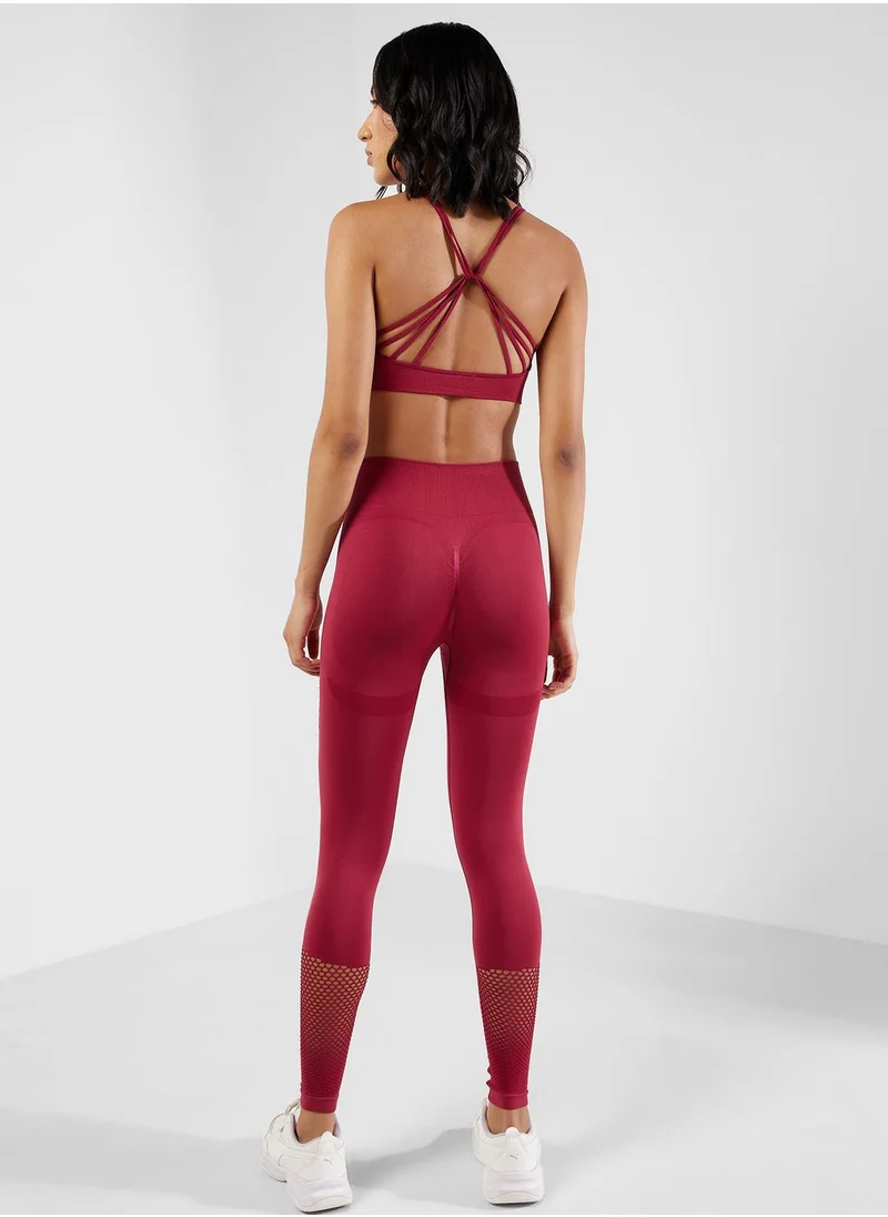FRWD Mesh Detail Sports Bra & Leggings Set