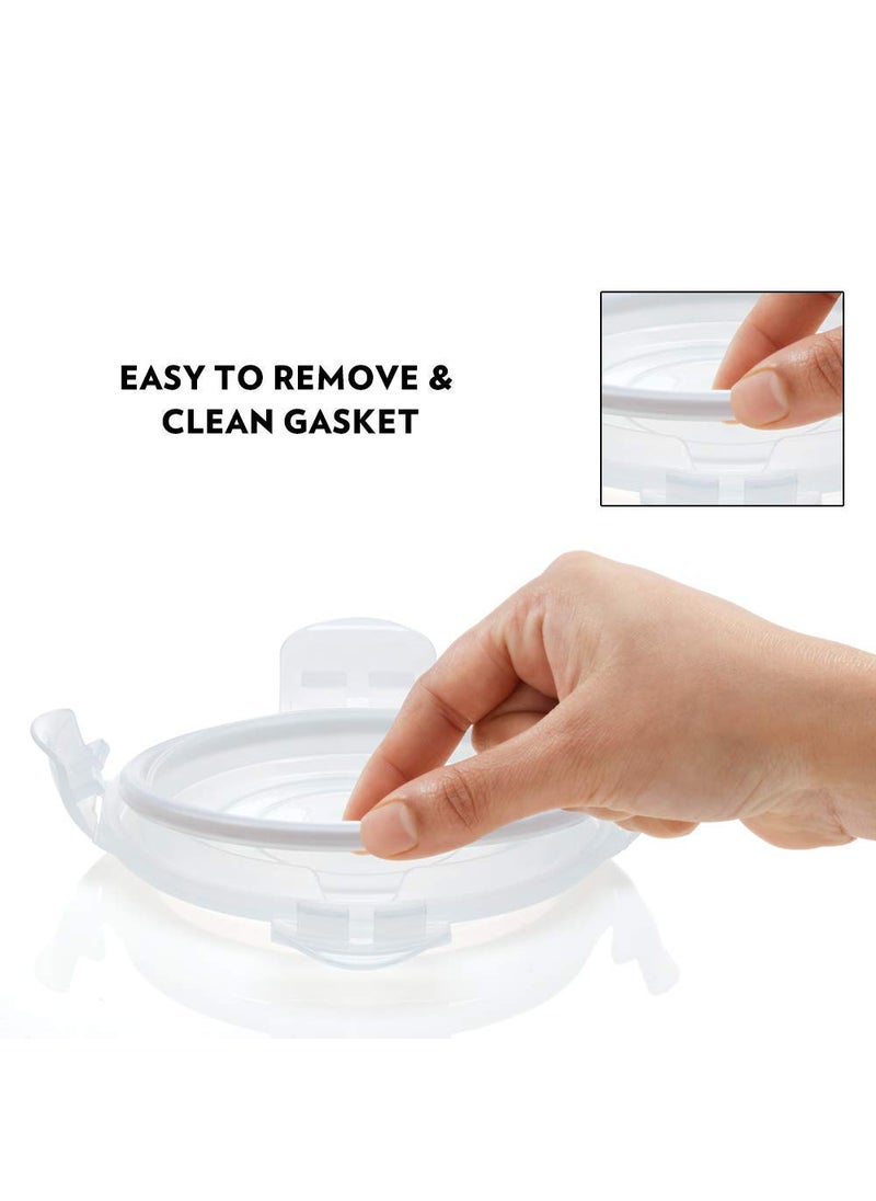BOROSIL Borosil Indigo Glass Lunch Box Set of 2 400 ml Horizontal Microwave Safe Office Tiifin  - Image 4