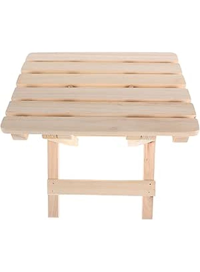 Portable Folding Wood Step Stool Camping Footrest for Outdoor Travel Garden - Image 1