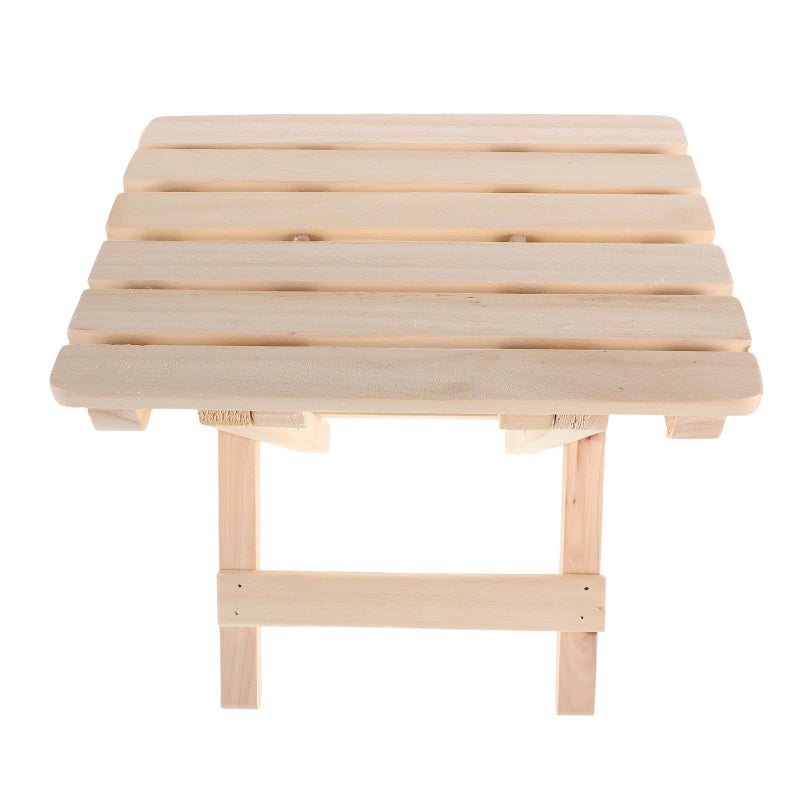Portable Folding Wood Step Stool Camping Footrest for Outdoor Travel Garden - Image 2