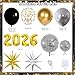 Froova 2026 Graduation Balloon Garland Arch Kit Black Gold Silver Balloon Arch 2026 Graduation Decorations Disco Star Balloons for Grad Celebrations New Year Birthday Party Decorations - Image 4
