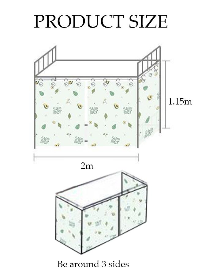 DUNISO Blackout Bottom Bunk Bed Curtains Dormitory Room Lightproof Decorative Roommate Privacy Cover Canopy Photo Background Decor Backdrop Blackout Curtain 2 Panels  - Image 4
