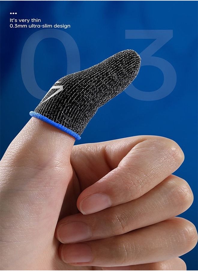 KASTWAVE - 2 Pair Mobile Game Touch Screen Finger Sleeve Super Highly Sensitive Feelers Smooth Operation Sweat Absorbing Odorless Breathable Seamless Finger Sleeve For Pubg And Much Other Games Play - Image 1