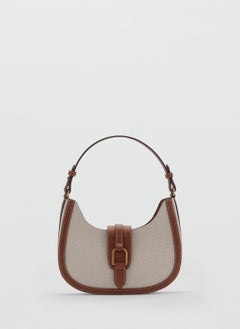 MANGO Contrast Canvas Shoulder Bag  - Image 1