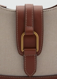 MANGO Contrast Canvas Shoulder Bag  - Image 4