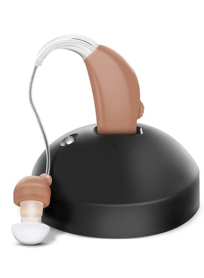 MSA 30X Behind the Ear Sound Amplifier, Amplifies Sound by 30 Times, Lightweight, Virtually Invisible, Comfortable, Adjustable Volume, Fast Charging, Medium Brown, 1ct - Image 3