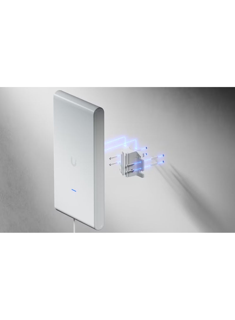 أوبيكويتي نقطة وصول UniFi U6 Mesh Pro WiFi 6 – 4 تدفقات مكانية، سعة 350+ جهاز، تغطية 185 م²، هوائي فائق مدمج، تصميم مقاوم للعوامل الجوية للاستخدام الخارجي/الداخلي، مدعوم بالطاقة عبر الإيثرنت، اتصال جيجابت وصلة تمرير، نطاقات عالية الأداء 2.4GHz و 5GHz، تركيب على الحائط والعمود – مثالي للشبكات ذات الكثافة العالية | U6-Mesh-Pro - Image 2