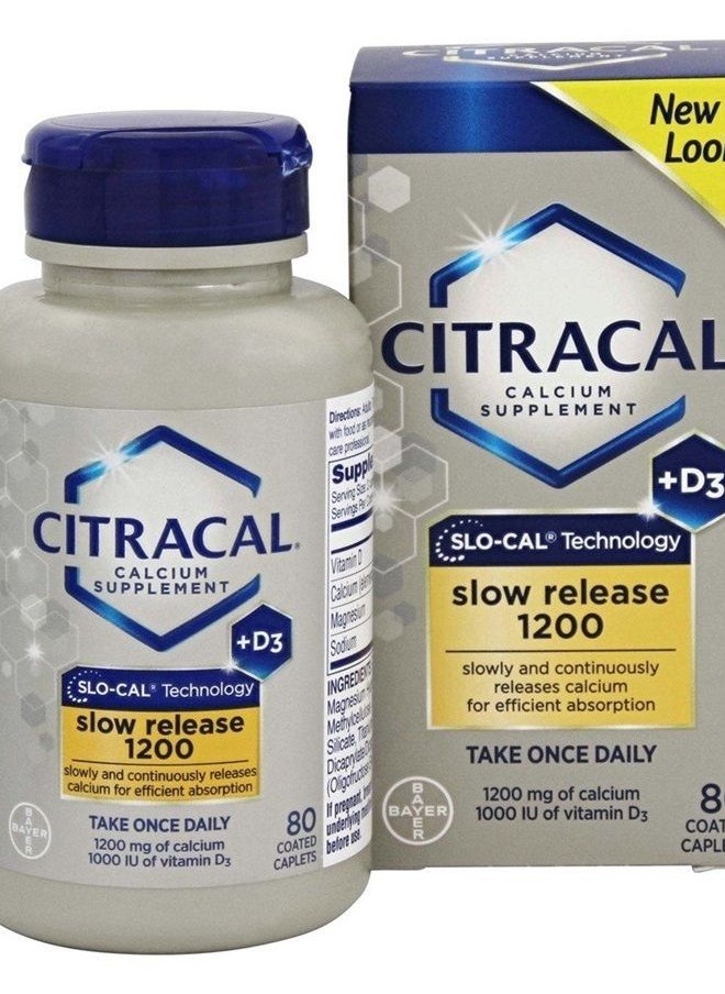 Citracal Calcium Plus D Slow Release 1200, 80 tabs