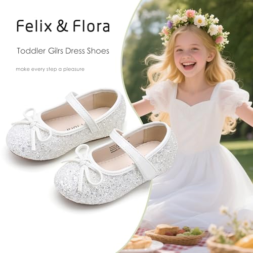 Felix & Flora Girls' Ballerina Flat Mary Jane Dress Shoes (Little/Toddler Girls Shoes/Big Kids) - Image 4