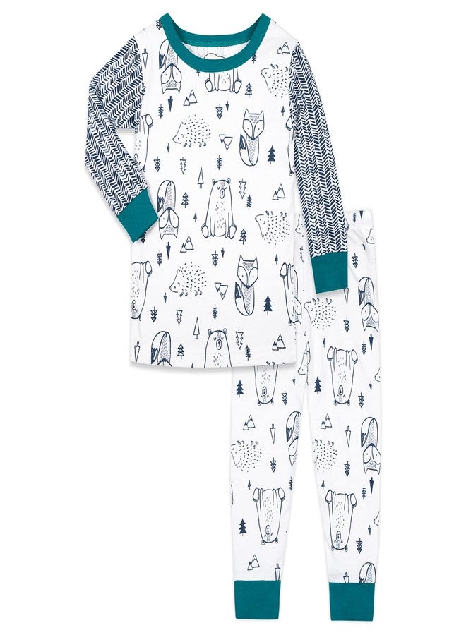 Lamaze Baby Boy's Super Combed Natural Cotton Tight Fit Long Sleeve Sleepwear 2 Piece Set, Footless, 1 Pack - Image 1