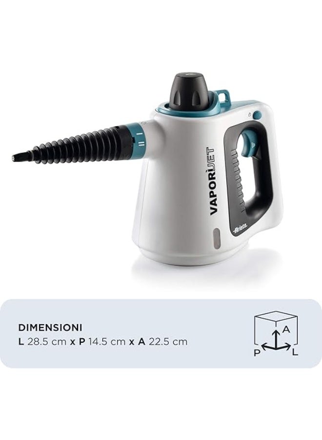 أريتي مسدس بخار Ariete 4137 Vaporì Jet، غلاية ألومنيوم، 1050 واط، 250 سم مكعب، 3.5 بار، مجموعة ملحقات متضمنة، أبيض - Image 3