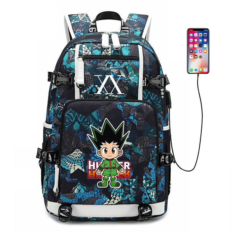 Full-Time Hunter Shoulder Bag Small Jie Ji Schoolbag Cool Pull Pickup Backpack Hunter × Hunter - Image 5