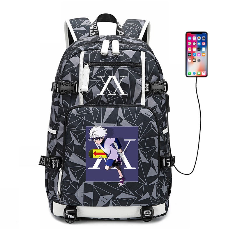 Full-Time Hunter Shoulder Bag Small Jie Ji Schoolbag Cool Pull Pickup Backpack Hunter × Hunter - Image 4