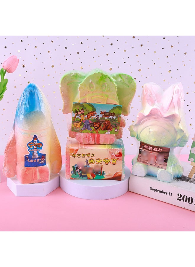 Children's Beating Toys Dinosaur Fossil Digging Gem Archaeological Digging Toys Handmade DIY Digging Blind Box Wholesale-Color:Colorful Children's View (send Digging Tools) - Image 5