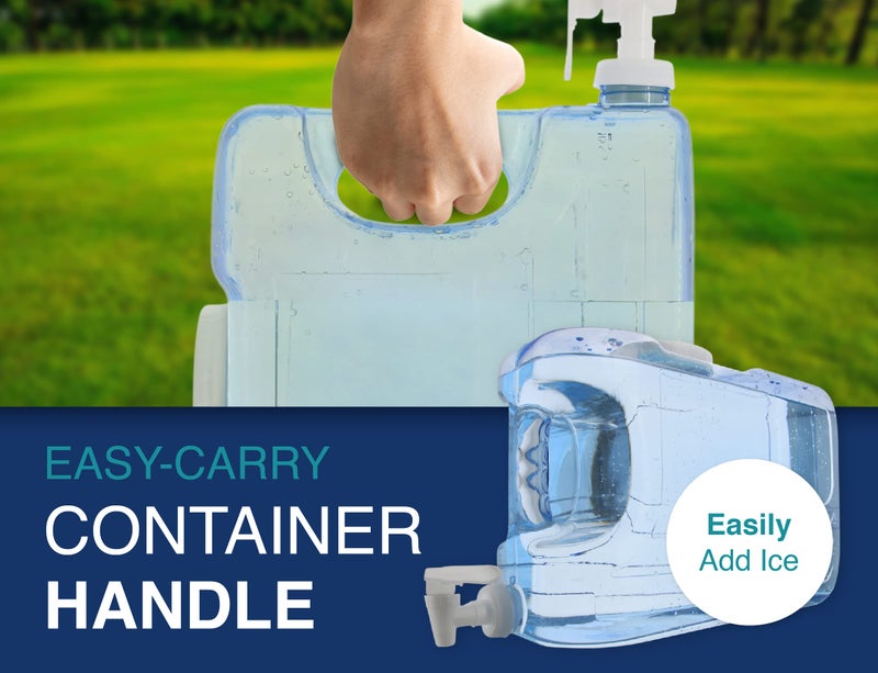 Arrow Home Products Oasis Drink Dispenser for Fridge, 2.5 Gallon - Plastic Beverage Dispenser with Spigot for Easy Dispensing - BPA Free Clear Plastic - Convenient Handle, Easy-Pour Spout - Image 5