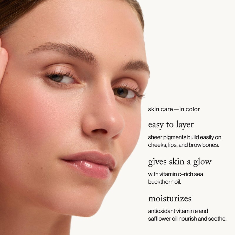 goop Beauty Cream Blush | Sheer Pop of Color for Lips & Cheeks | Vitamin C, Vitamin E & Safflower Oil | Natural Makeup for Glowing Skin | 0.5 oz | Velvelteen - Sheer Mauve - Image 3