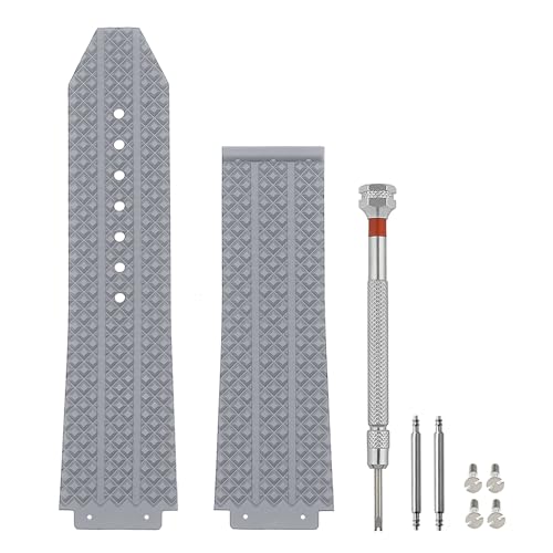 SANDEIN 25mm Watch Band Compatible with 25x19x22mm Soft Silicone Rubber Replacement Watch Straps - Image 1