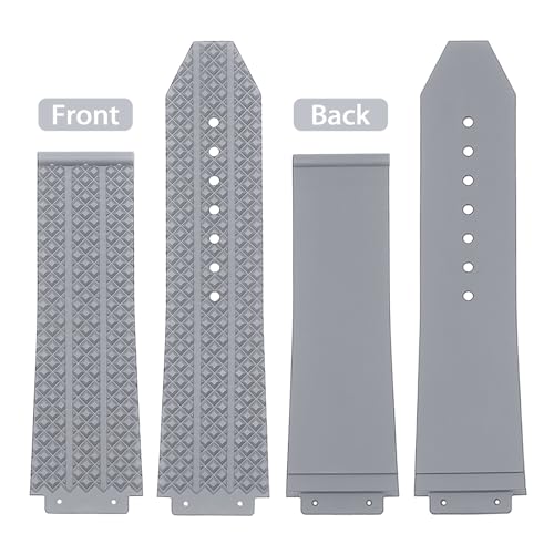SANDEIN 25mm Watch Band Compatible with 25x19x22mm Soft Silicone Rubber Replacement Watch Straps - Image 3