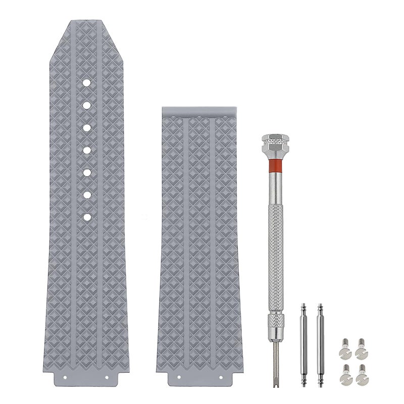 SANDEIN 25mm Watch Band Compatible with 25x19x22mm Soft Silicone Rubber Replacement Watch Straps - Image 2
