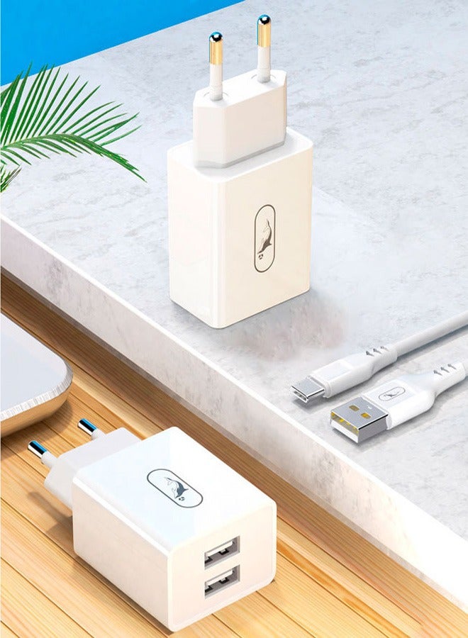 SKY DOLPHIN Fast Charge Lightning 2.1A Dual Charger With 1M Lightning Cable Compatible With All Devices  - Image 2
