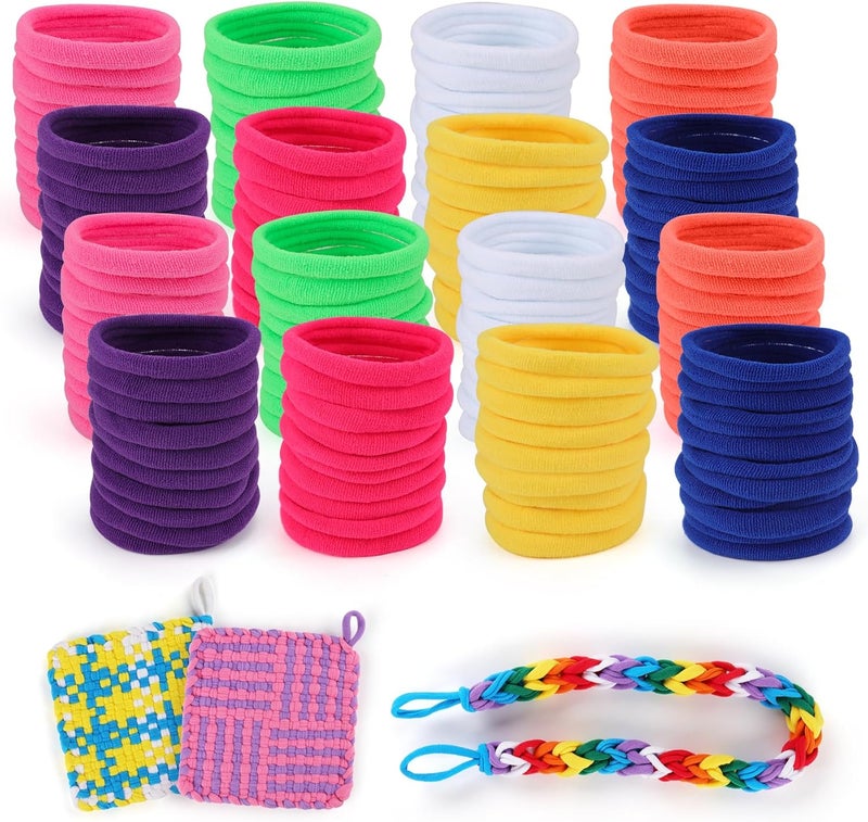 PREBOX Weaving Loom Loop Refill,7 Inch 288 Pcs in 8 Vibrant Colors, Potholder Loops, Loom Refill Loops Craft for Kids - Image 1