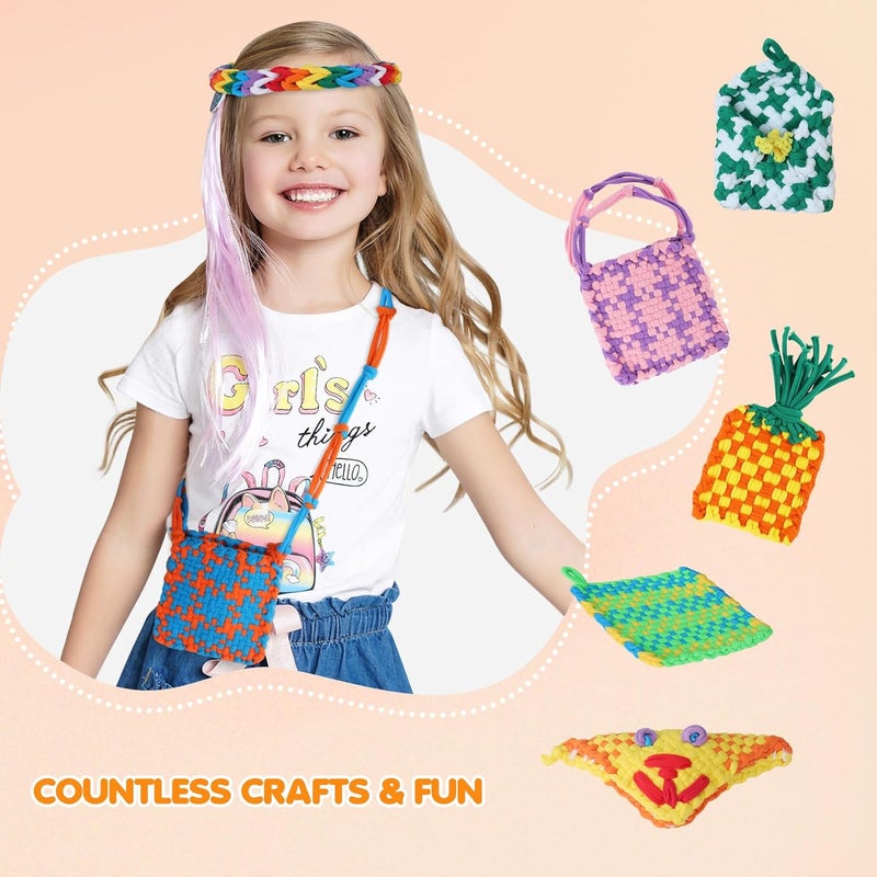 PREBOX Weaving Loom Loop Refill,7 Inch 288 Pcs in 8 Vibrant Colors, Potholder Loops, Loom Refill Loops Craft for Kids - Image 4
