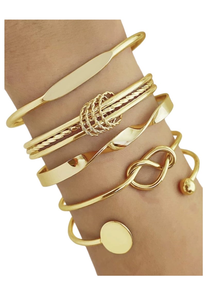 YUCCA - 5 Pieces Bracelet Set for Women Fashion Basic Style Daily Special Occasion Large Set of Bracelets - Image 1