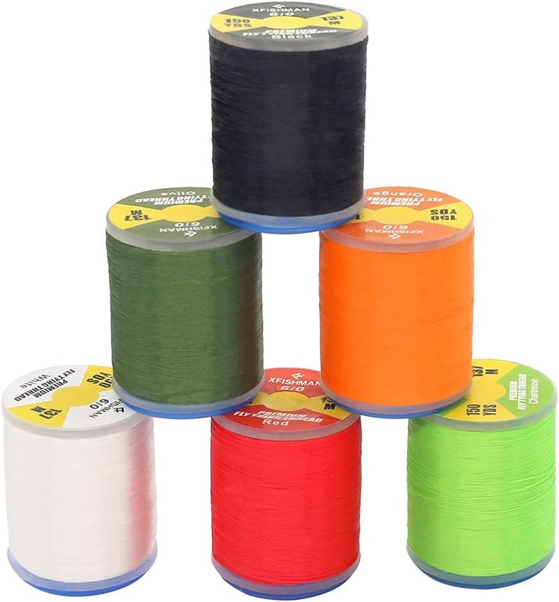 XFISHMAN Fly-Tying-Thread-Kit-6/0-3/0 Fly Tying Supplies Fly Fishing Materials Accessories - Image 1