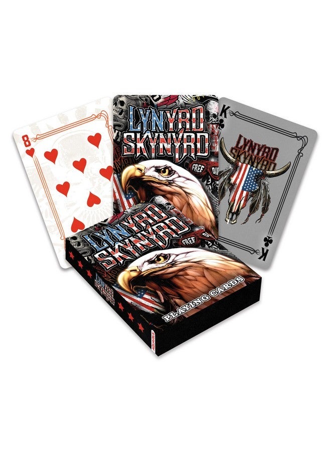 أوراق لعب AQUARIUS Lynyrd Skynyrd - مجموعة بطاقات تحت عنوان Lynyrd Skynyrd لألعاب الورق المفضلة لديك - سلع ومقتنيات Lynyrd Skynyrd مرخصة رسميا