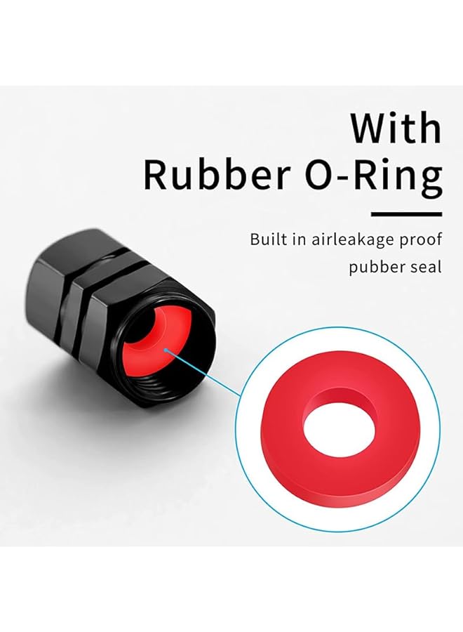 Metal Auto Car Tire Valve Stem Caps Compatible with Lincoln MKS MKT MKX Navigator 2017-2019 Continental MKC MKZ All Models Wheel Cap, Air Valve Caps Styling Decoration Accessories 4pcs