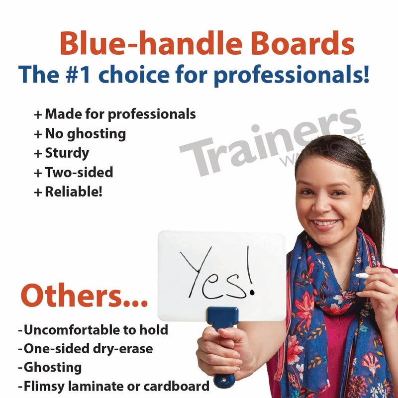 Trainers Warehouse Elite Classroom Set: 12 Double-Sided Dry-Erase White Response Boards | Ultra-Durable, Versatile Answer Paddles for Icebreakers, Voting & More (6" x 7.75") - Image 3