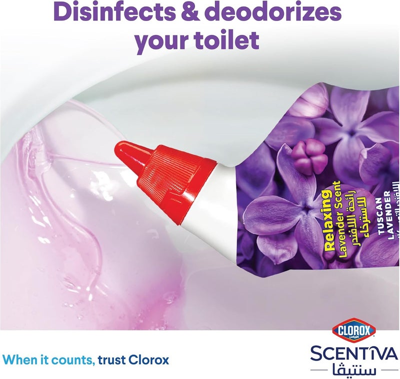 Clorox Scentiva Toilet Cleaner 709 Ml, Tuscan Lavender, Bleach Free Toilet Bowl Cleaner - Image 4