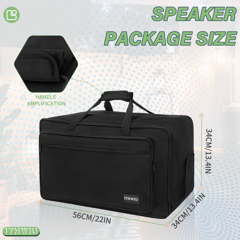 ITHWIU Speaker Carrying Bag with Thickened Sponge for Compact 10" Speaker Cabinets; Heavy-Duty Fits QSC K10, Yamaha DXR10 and more (IT-TOTE10), Black - Image 5
