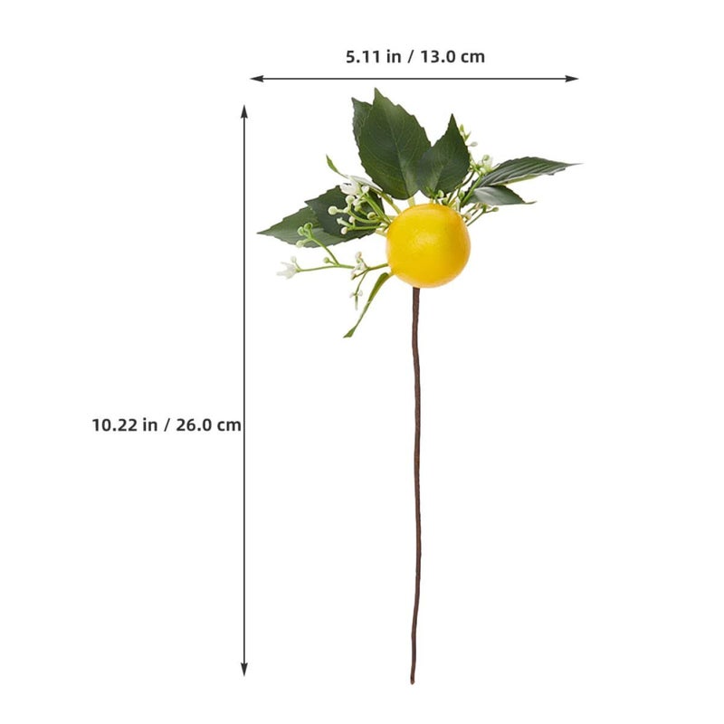 Lemon Napkin Rings With Artificial Branches For Table Decoration 3 Pieces Set - Image 3