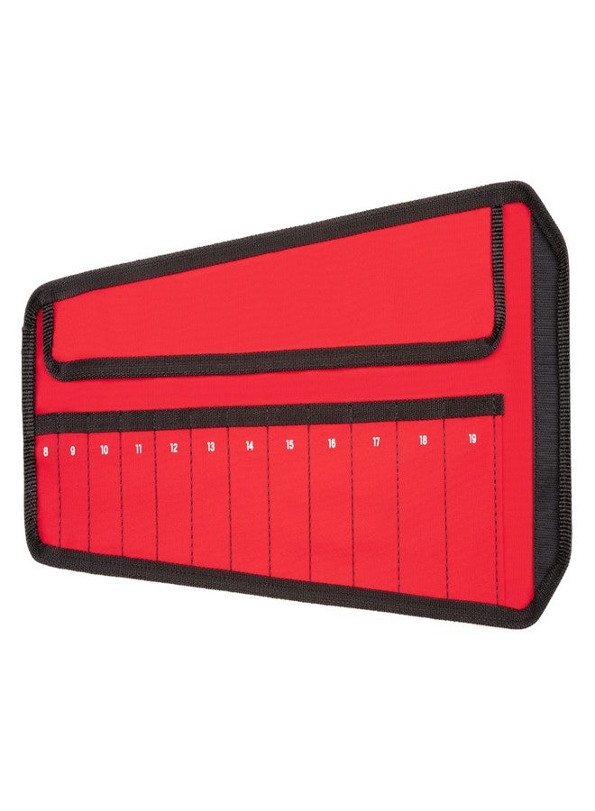 TEKTON 12-Tool Angle Head Wrench Pouch (Red, 8-19 mm) | OTP21201 | Made in USA - Image 1